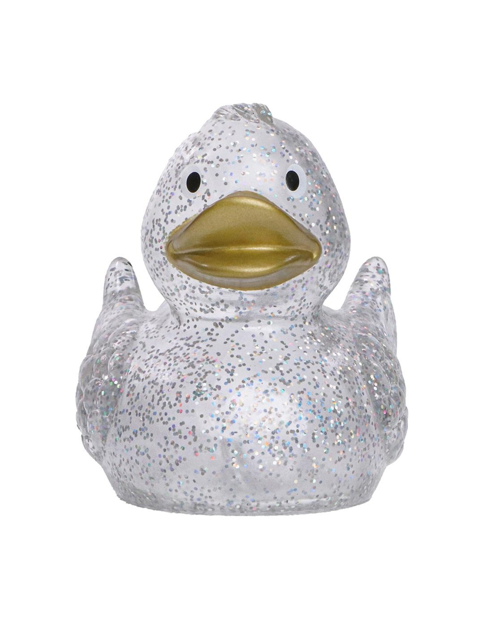 Classic Glitter Rubber Duck with Gold Beak