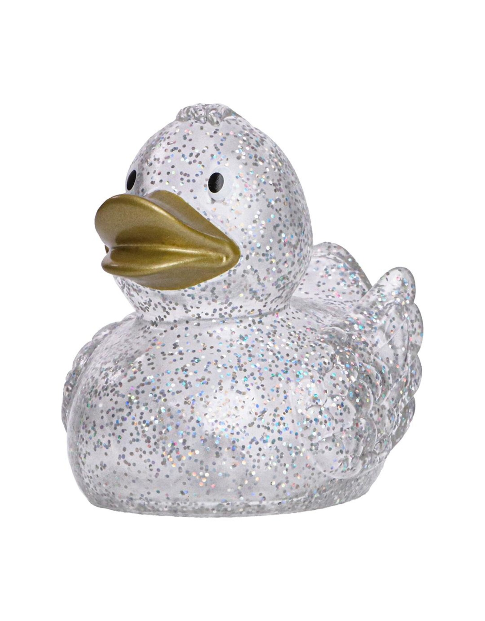 Classic Glitter Rubber Duck with Gold Beak