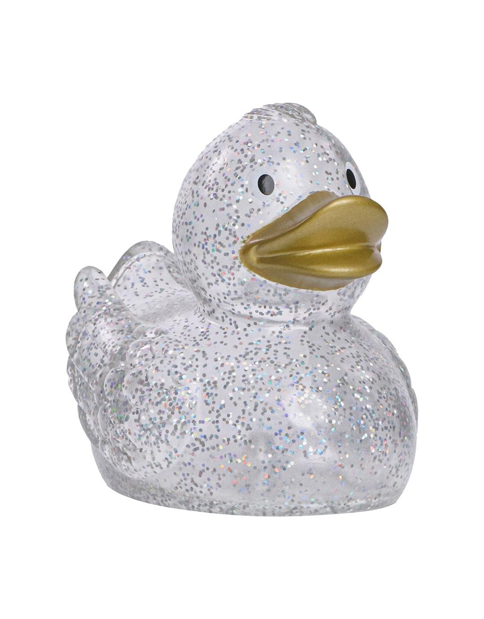 Classic Glitter Rubber Duck with Gold Beak
