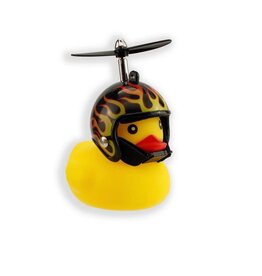 Winkee Bike Duck with Flames Helmet