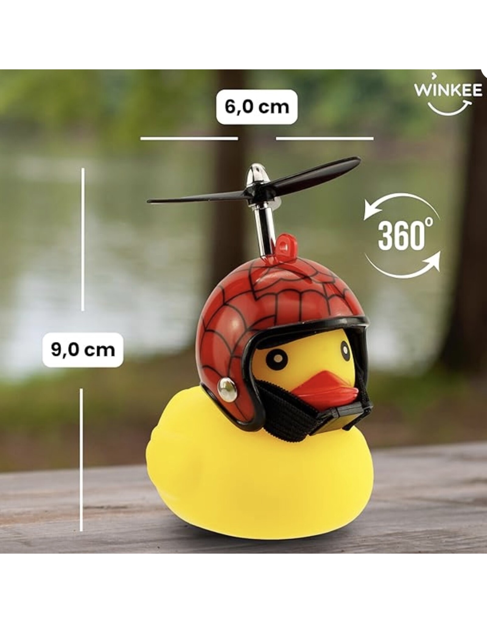 Winkee Bike Duck with Spidy Helmet