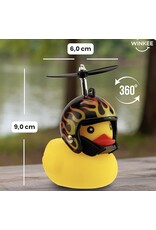 Winkee Bike Duck with Flames Helmet