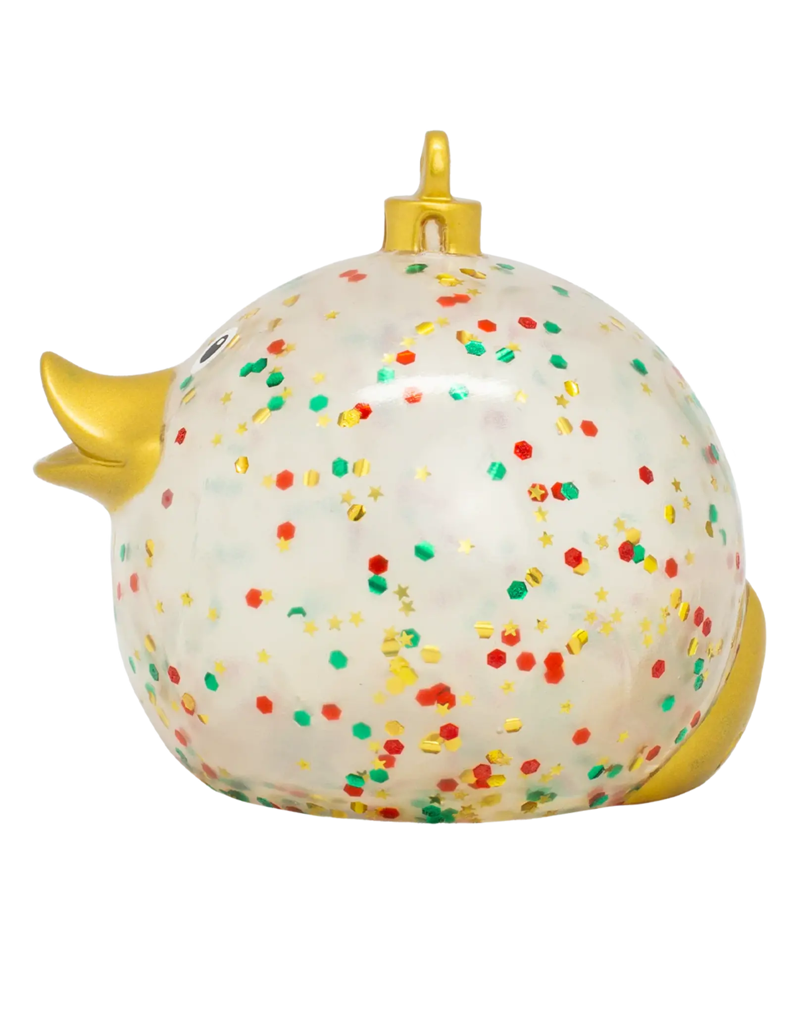 Lilalu Canard Boule de Noël Pailleté