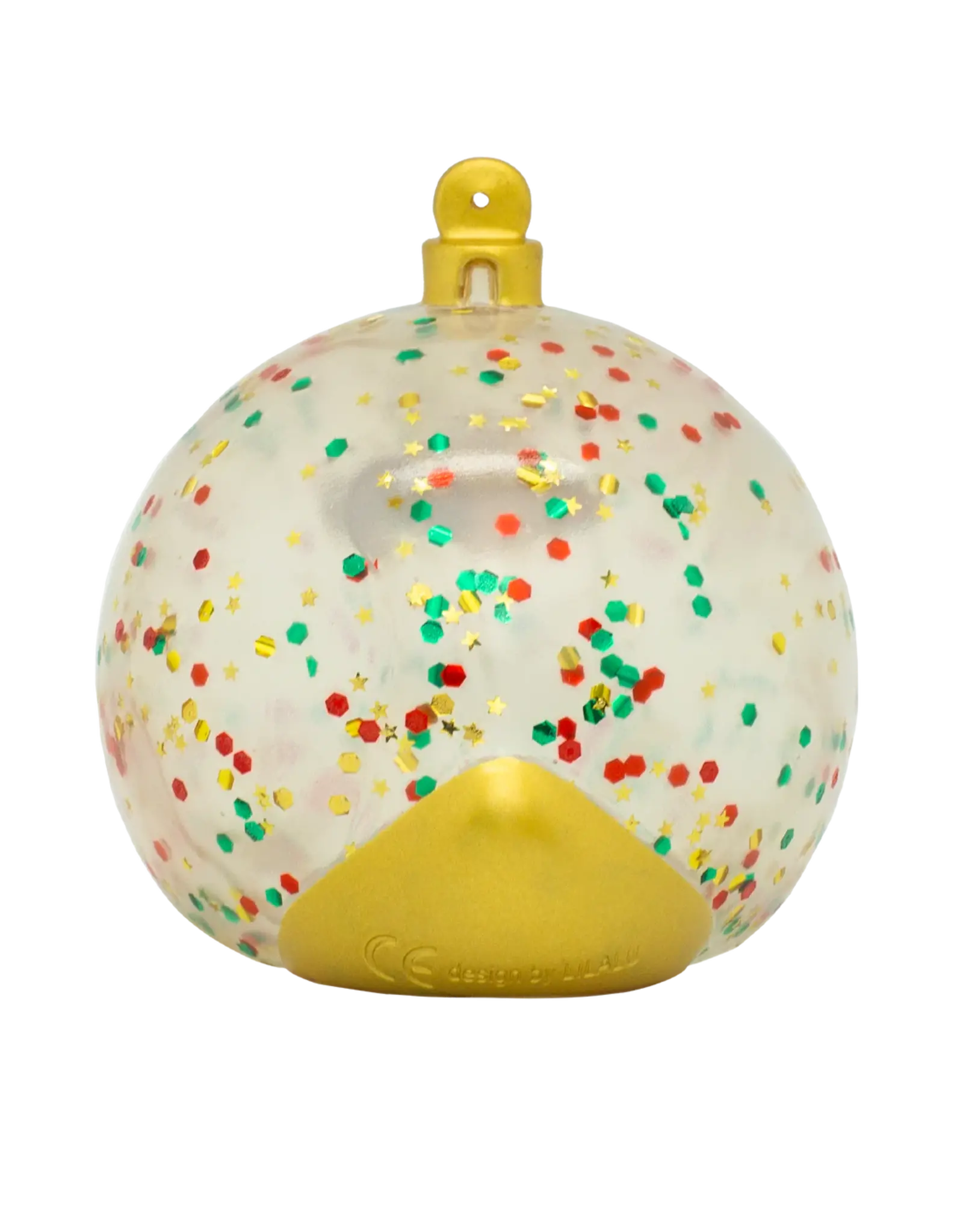Lilalu Canard Boule de Noël Pailleté