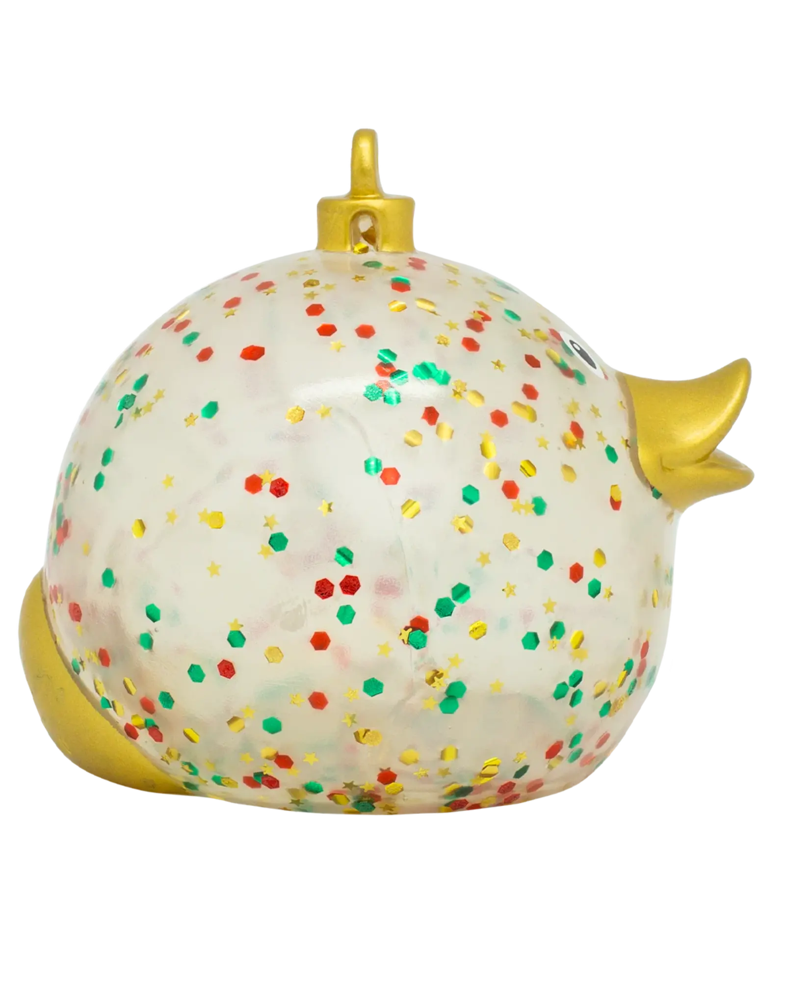 Lilalu Canard Boule de Noël Pailleté
