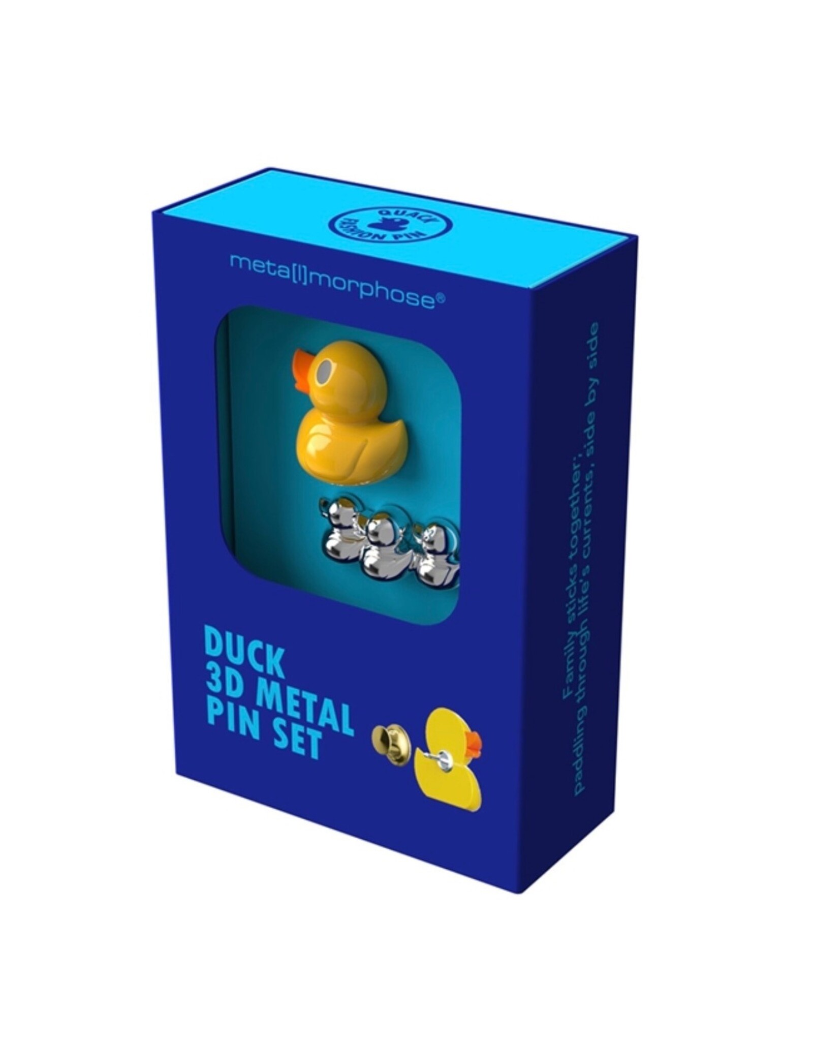 Metalmorphose Broche Canard 3D en Métal