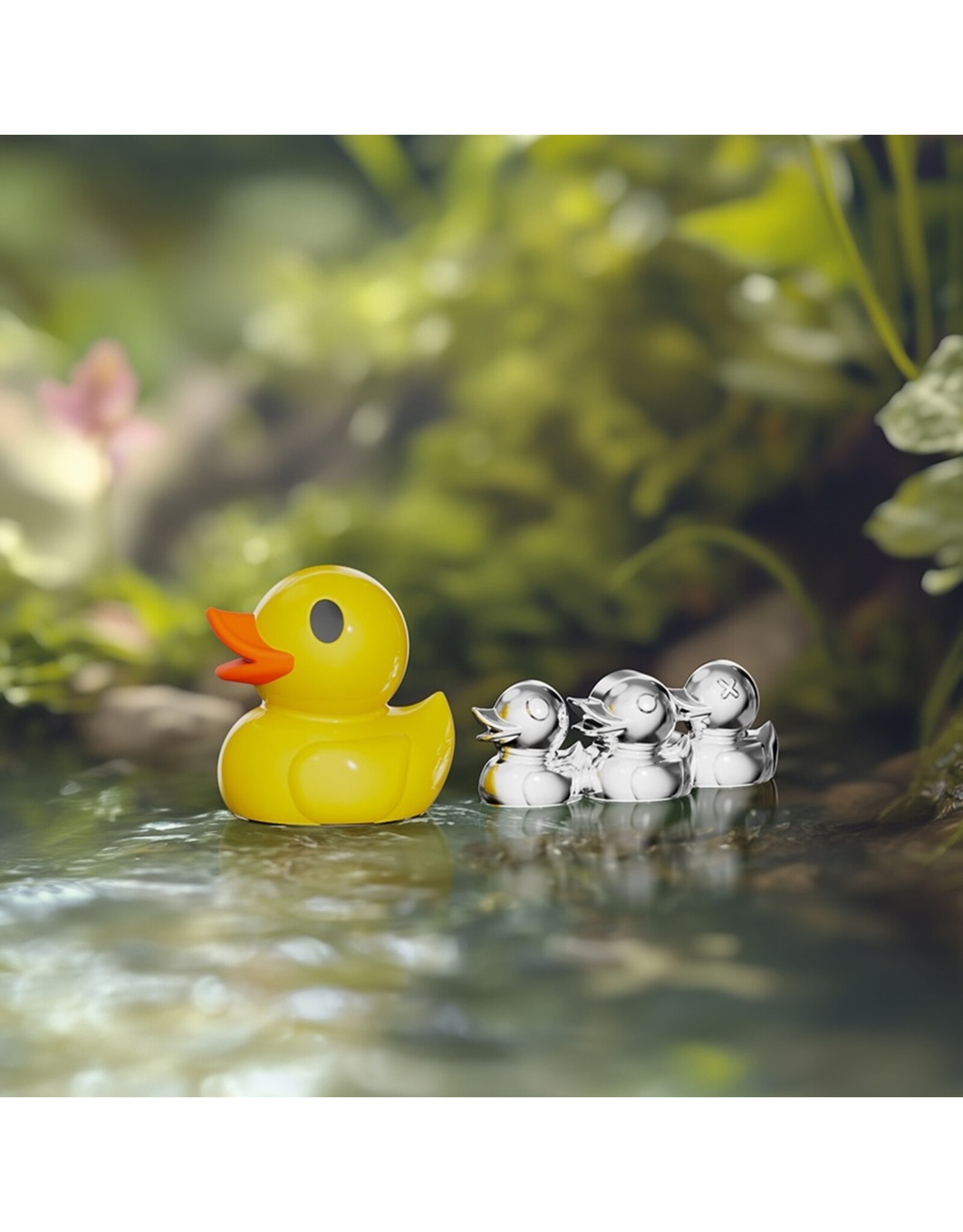 Metalmorphose Broche Canard 3D en Métal