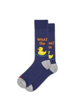 Men's Socks, Navy Blue, Yellow Duck
