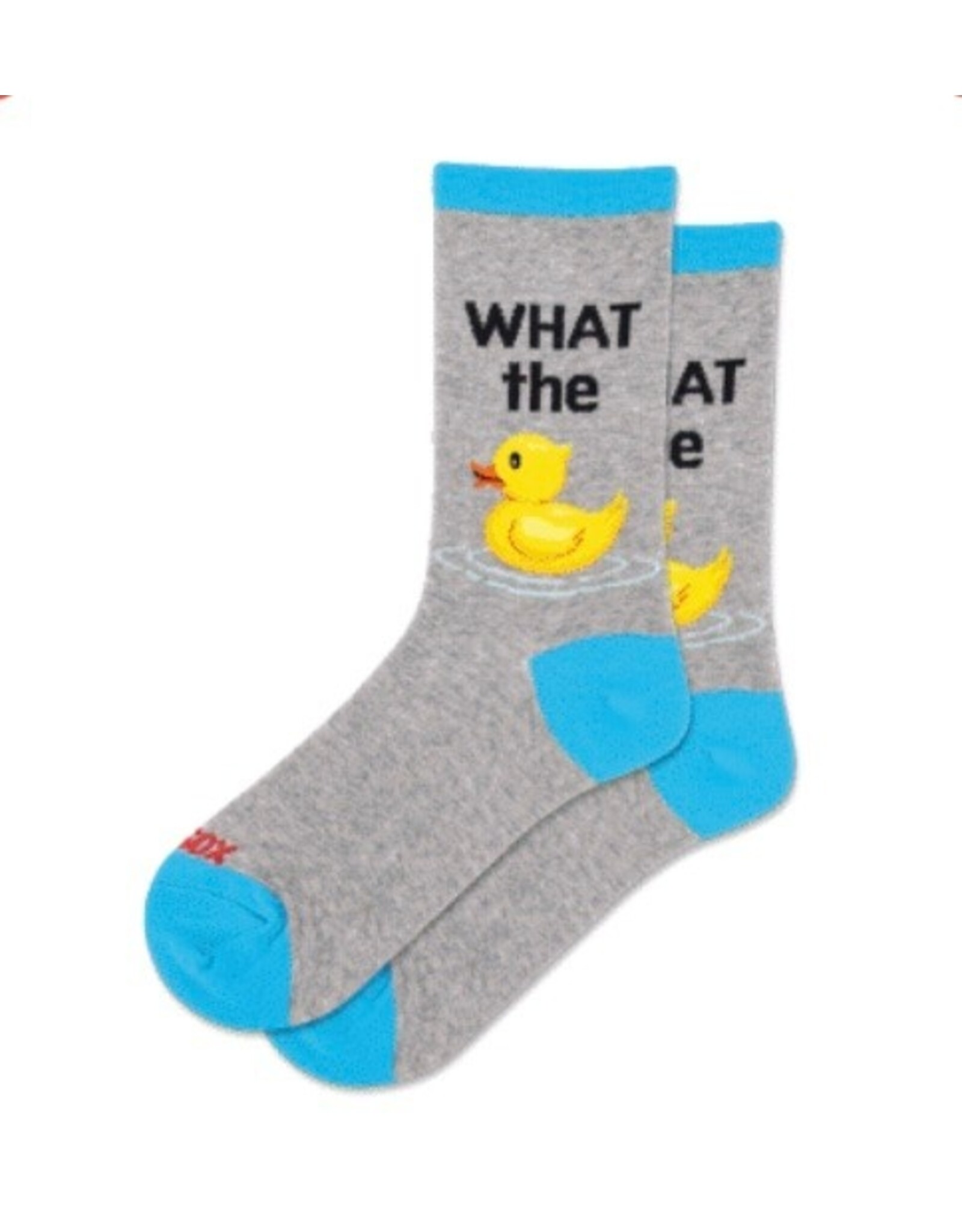Women's Socks -  Grey with Yellow Duck