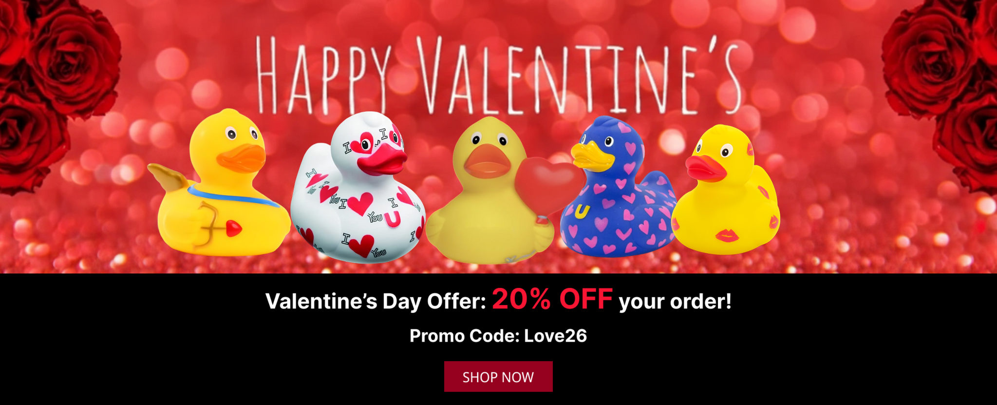 Shop our Valentine's Day Duckies!
