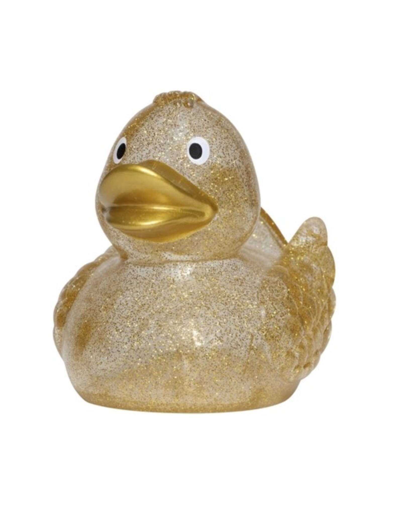 Classic Glitter Rubber Duck with Gold Beak