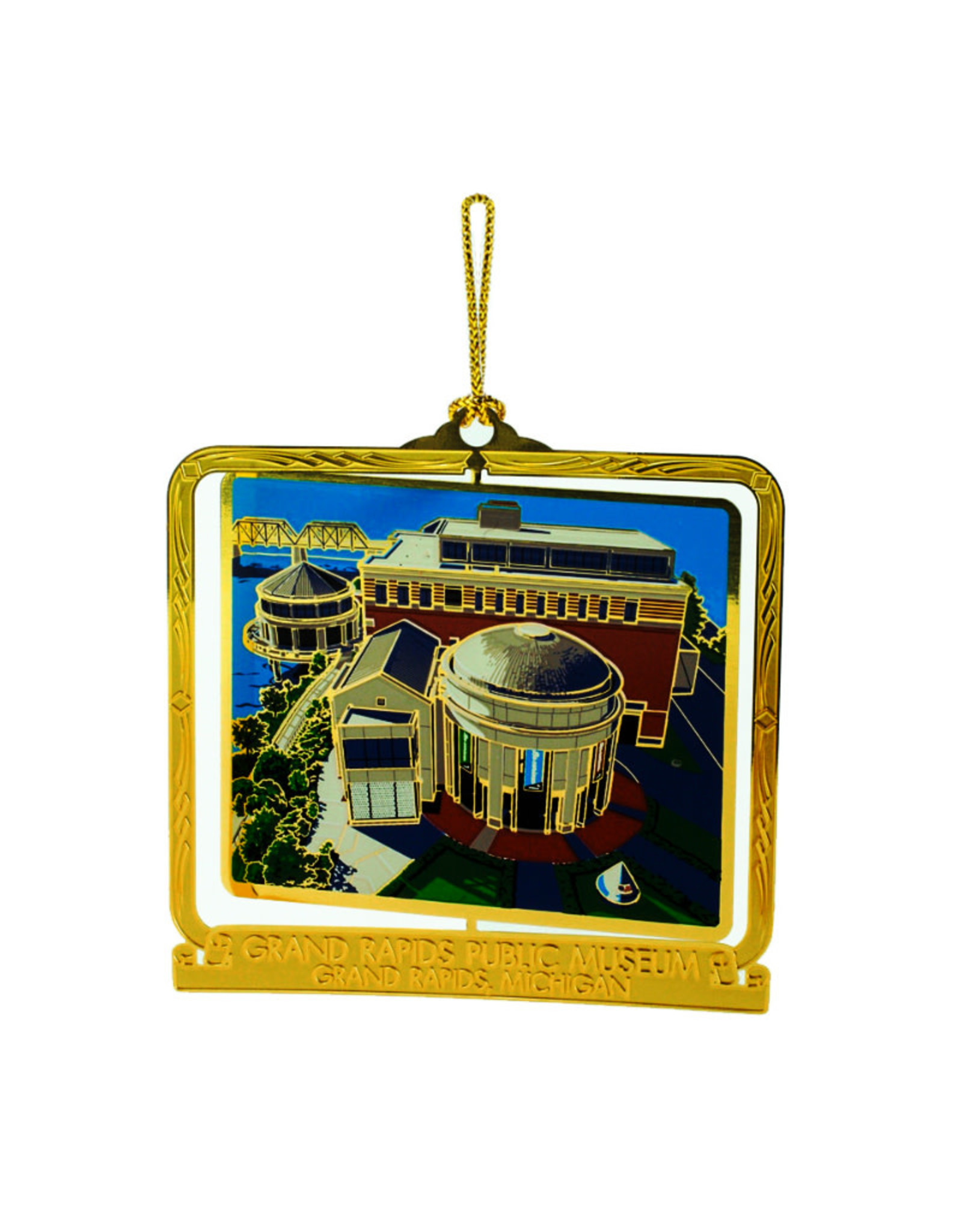 GRPM Grand Rapids Public Museum Custom Brass Ornament