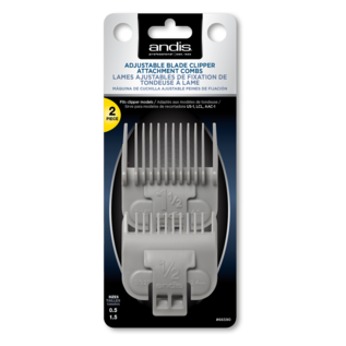 Andis Andis Adjustable Blade Clipper Grey Snap on Attachment Combs Guides #.5 & #1.5