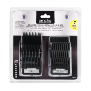 Andis Andis 7pc BG Series Premium Metal Clip Comb Set Guides #0-8