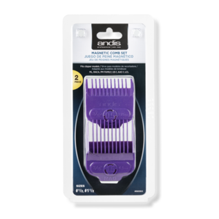 Andis Andis Single Magnetic Comb Set Purple Guides #1/2 & #1-1/2 ML