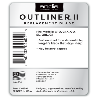 Andis Andis Outliner II Trimmer Square Blade GO