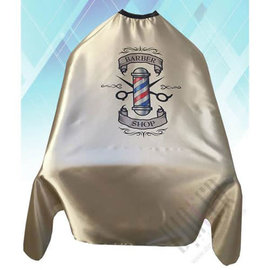 Shave Factory Shave Factory Satin Cutting Styling Cape Hook Closure 58"x51" Barber Shop Gold