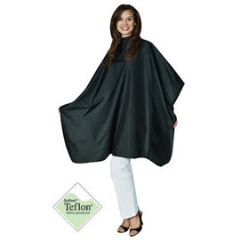 SalonChic SalonChic Teflon Multi-Purpose Cutting Cape Nylon Snap Closure 55"x45" Black