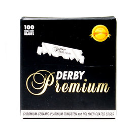 Derby Derby Premium Single Edge Barber Razor Blades Platinum 100pcs     205298