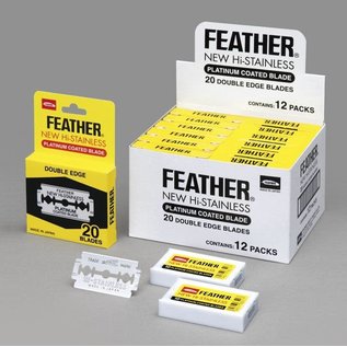 Feather Feather New Hi-Stainless Double Edge Blades Platinum 240pcs [Box]