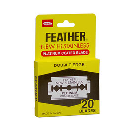 Feather Feather New Hi-Stainless Platinum Coated Double Edge Razor Blades 20pcs