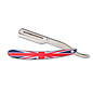 MD Barber MD Barber Shaving Straight Razor with 100 Blades Butterfly Swing Lock UK Flag