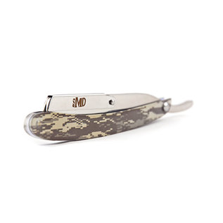 MD Barber MD Barber Shaving Straight Razor with 100 Blades Butterfly Swing Lock Camo