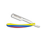 MD Barber MD Barber Shaving Straight Razor + 100 Blades Butterfly Swing Lock Colombia Flag