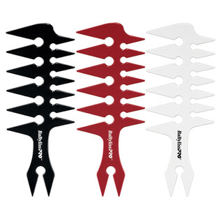 BabylissPRO BabylissPRO Barberology Wide Tooth Combs Black/Red/White 4pcs/ea Display [CS]