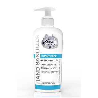 Shave Factory Shave Factory Hand Sanitizer Scent Free 80% Alcohol 13.52oz  SF299