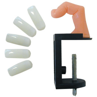 DL Professional DL Professional Manicure Finger Manikin w/ Holder & Nails   FH-5