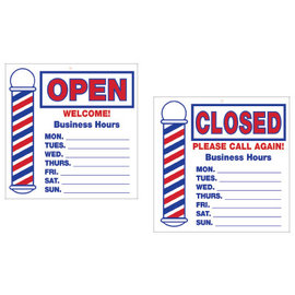 ScalpMaster ScalpMaster Open/Closed Barber Pole Sign w/ suction 16"L x 16"W