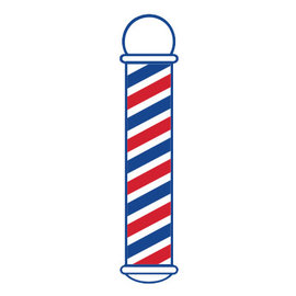 ScalpMaster *DISCONTINUED* ScalpMaster Barber Pole Reusable Vinyl Decal 22"L x 5"W