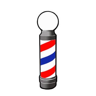 Mr Barber Mr Barber Barber Pole Sticker Decal 37"H x 9-3/4"W
