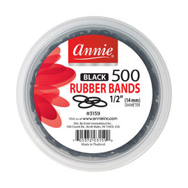 Annie Annie Black Rubber Bands