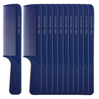 Mr Barber [W-12] Mr Barber Bluecome 8-1/4" Handle Comb Heat Resistant Anti-Static