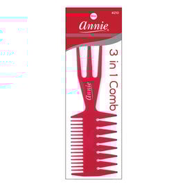 Annie *CLOSEOUT* Annie 6" Small 3-in-1 Comb 210