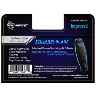 Pro-Mate *CLOSEOUT* Pro-Mate Advanced Plasma DLC Square Blade for Andis Outliner II GO