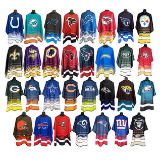 Officially Licensed My Team NFL Styling Cutting Cape Snap Closure 55"X60"