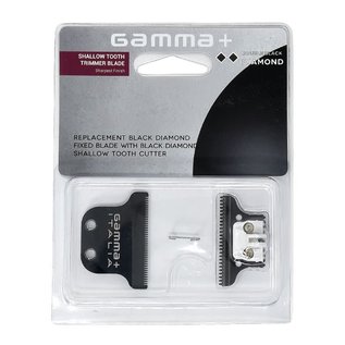 Gamma+ Gamma+ Replacement Double Black Diamond Fixed Shallow Tooth Trimmer T-Blade