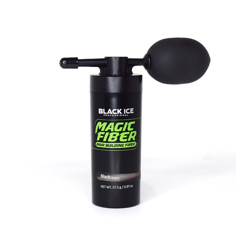 Black Ice Hair Building Magic Fiber w/ Applicator Black