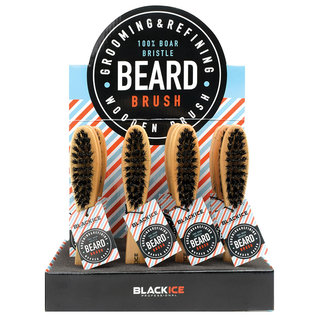 Black Ice Black Ice 100% Boar Bristle Beard Brush 12pcs Display [CS]