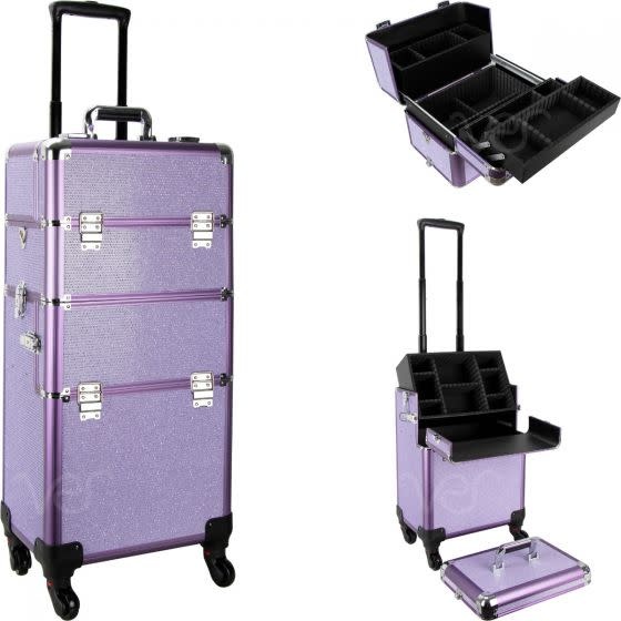 Makeup Train Case, Purple Krystal