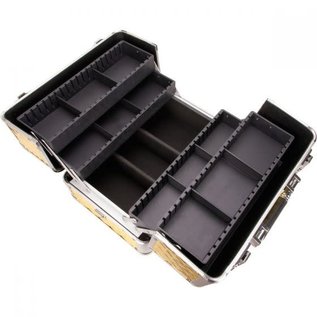 Diamond Cosmetic Makeup Hard Case with Dividers & Extendable Trays