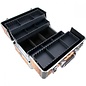 Diamond Cosmetic Makeup Hard Case with Dividers & Extendable Trays