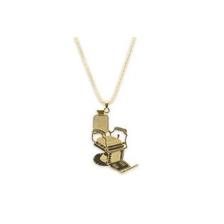 MD Barber Barber Chair Necklace Gold