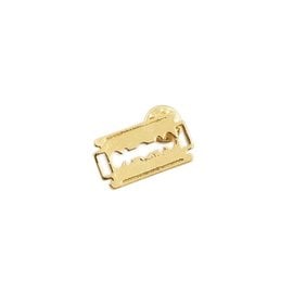 MD Barber Razor Blade Lapel Pin Gold