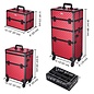Byootique Byootique 2-in-1 Rolling Beauty Makeup Hard Case Lockable Red
