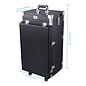 Byootique Byootique Aluminum Beauty Makeup Hard Case Table Rolling Travel Salon Nail Trolley Cosmetic with Speakers