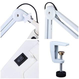 5X Diopter Magnifying Lamp Clamp On Desk Lamp Light Magnifier